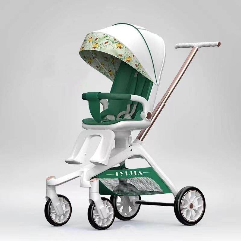 Baby Stroller Foldable Travel Carriage Cart - Lightweight Portable Stroller Color : Pink|Black |Black with Pattern 1|Pink Tiger|Black Cow|Black with Pattern 2|Brown|Green |Orange  