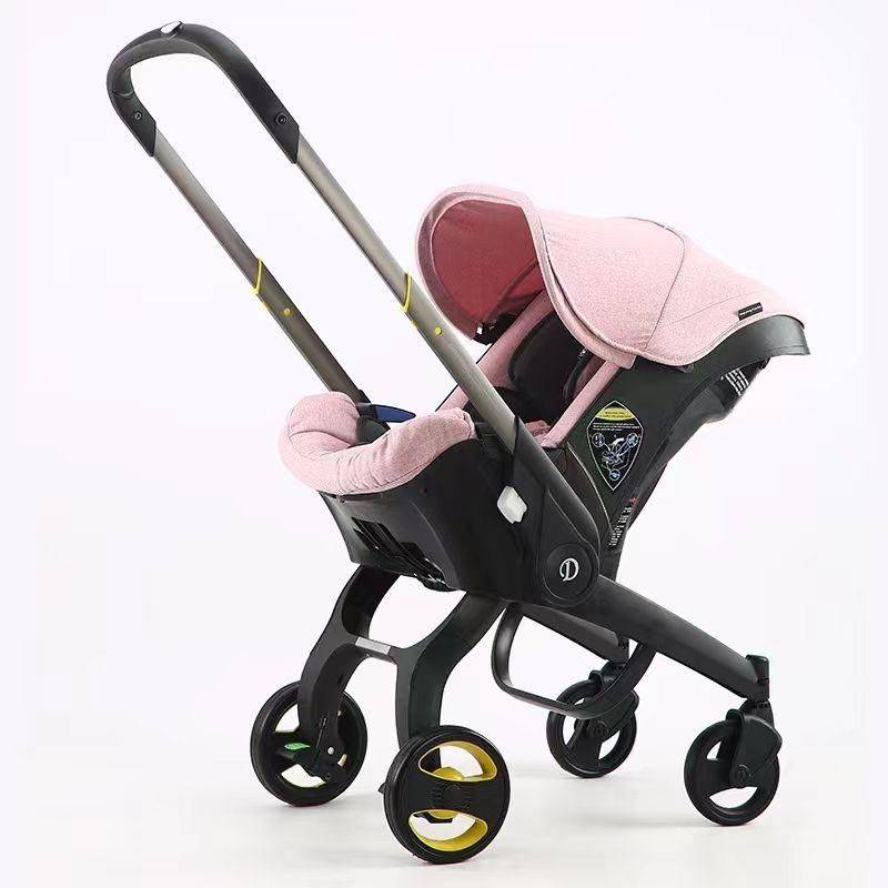 Lightweight 3-in-1 Baby Stroller and Car Seat Combo - Newborn to Toddler Travel System Color : Pink|Black 