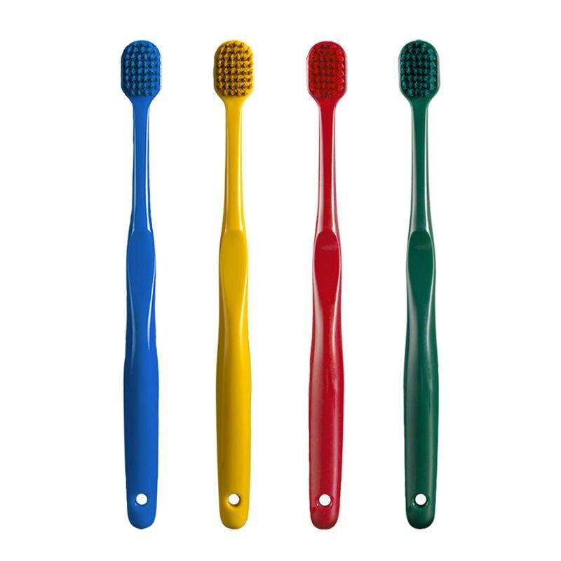 Volcanic Charcoal Wide-Head Soft Toothbrush - Eco-Friendly, Portable, For Sensitive Gums Color : Green|Yellow|Blue|Black and White|Gold and Grey 