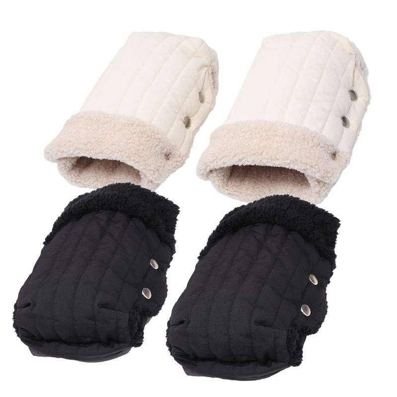 Waterproof Stroller Hand Warmer Muff - Windproof Baby Stroller Accessory Color : Black|Beige 