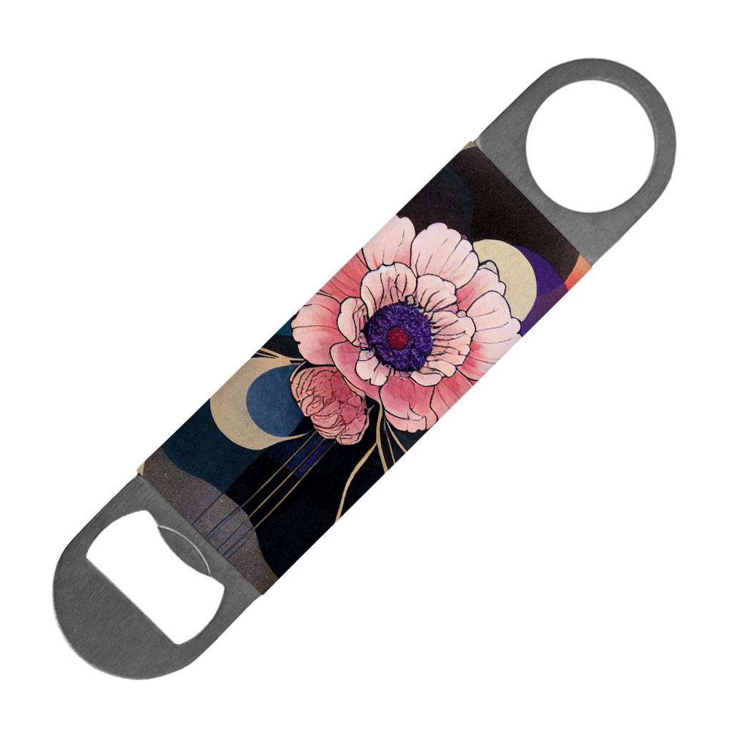 Abstract Flower Drawing Bottle Opener - Graphic Beer Opener - Unique Bottle Opener  