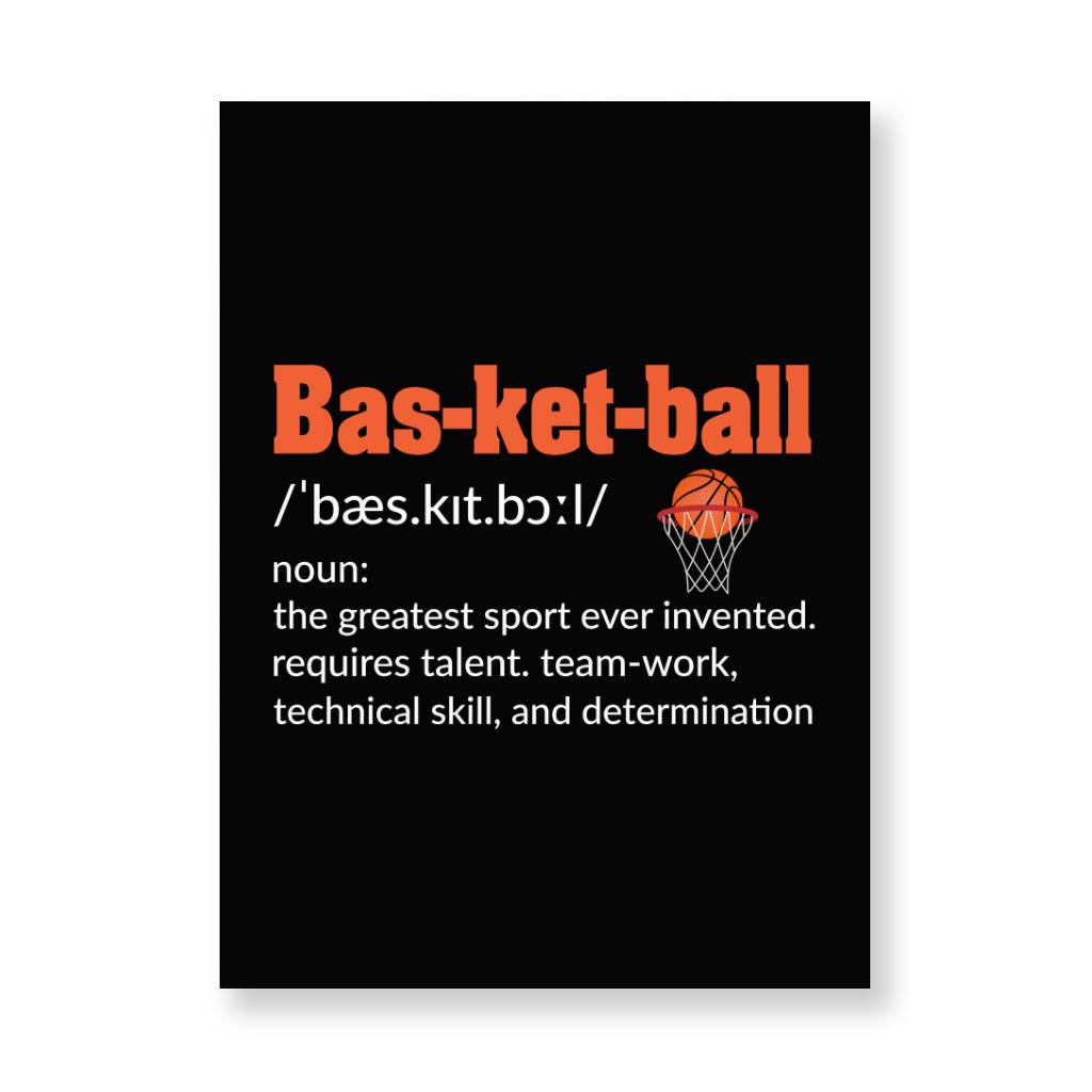 Basketball Definition Wall Picture - Sport Stretched Canvas - Colorful Wall Art  