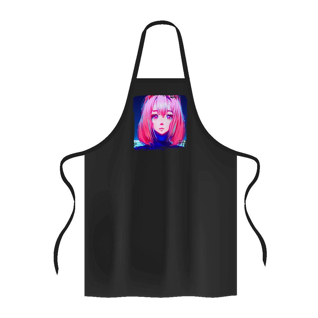 Cool Anime Apron - Anime Design Cooking Apron - Illustration Apron for Men for Women Color : Black|White 