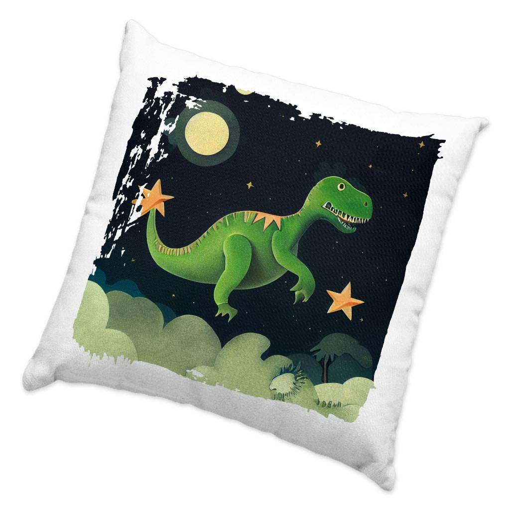Cute Dinosaur Drawing Square Pillow Cases - Graphic Pillow Covers - Cartoon Pillowcases  