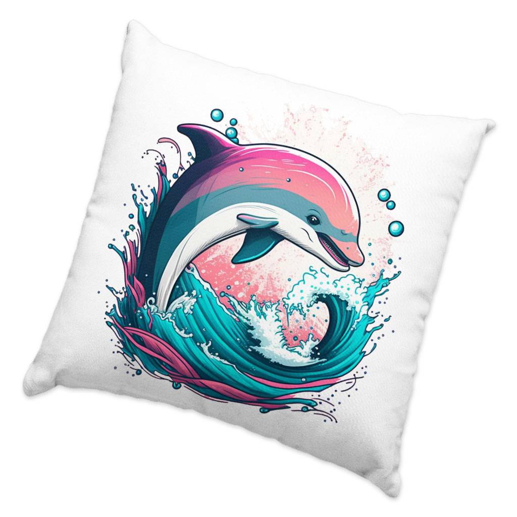 Dolphin Square Pillow Cases - Trendy Pillow Covers - Kawaii Design Pillowcases  