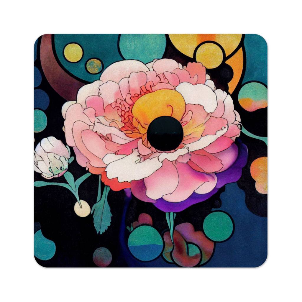 Flower Art Drawing Square Coasters - Abstract Coaster - Cool Coasters for Drinks  