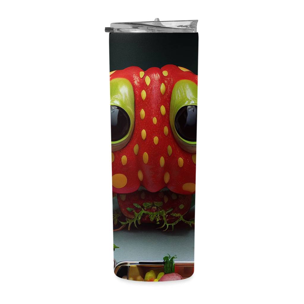 Funny Graphic 20oz Skinny Tumbler - Vegetable Themed Travel Mug - Cool Design 20oz Skinny Tumbler  