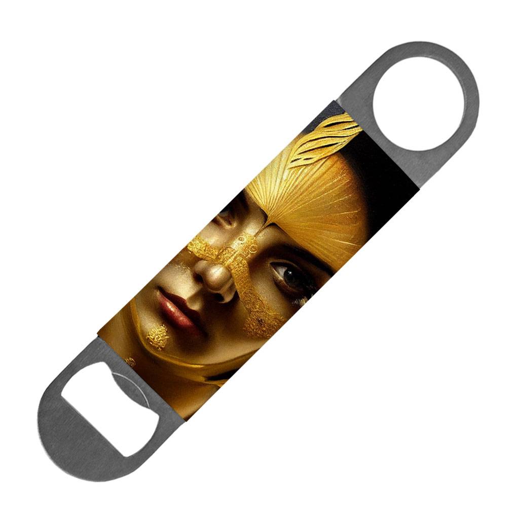 Gold Design Bottle Opener - Cool Face Beer Opener - Cute Graphic Bottle Opener  