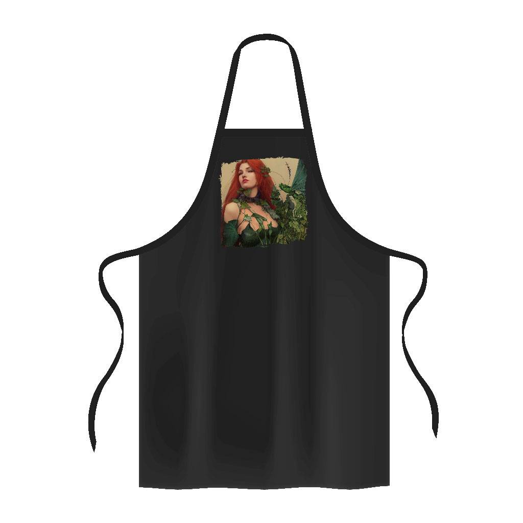 Plant Design Apron - Portrait Cooking Apron - Beautiful Apron for Men for Women Color : Black|White 