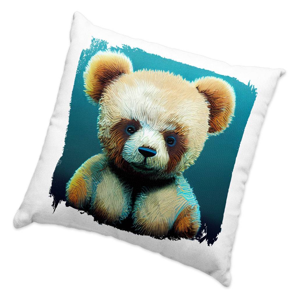 Teddy Bear Design Square Pillow Cases - Colorful Design Pillow Covers - Cool Design Pillowcases  