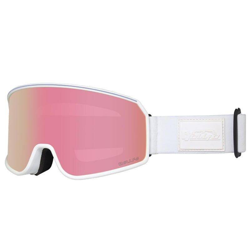 UV400 Anti-Fog Ski Goggles with Large Double-Layer Mirror Lens Color : White|Silver|Black 
