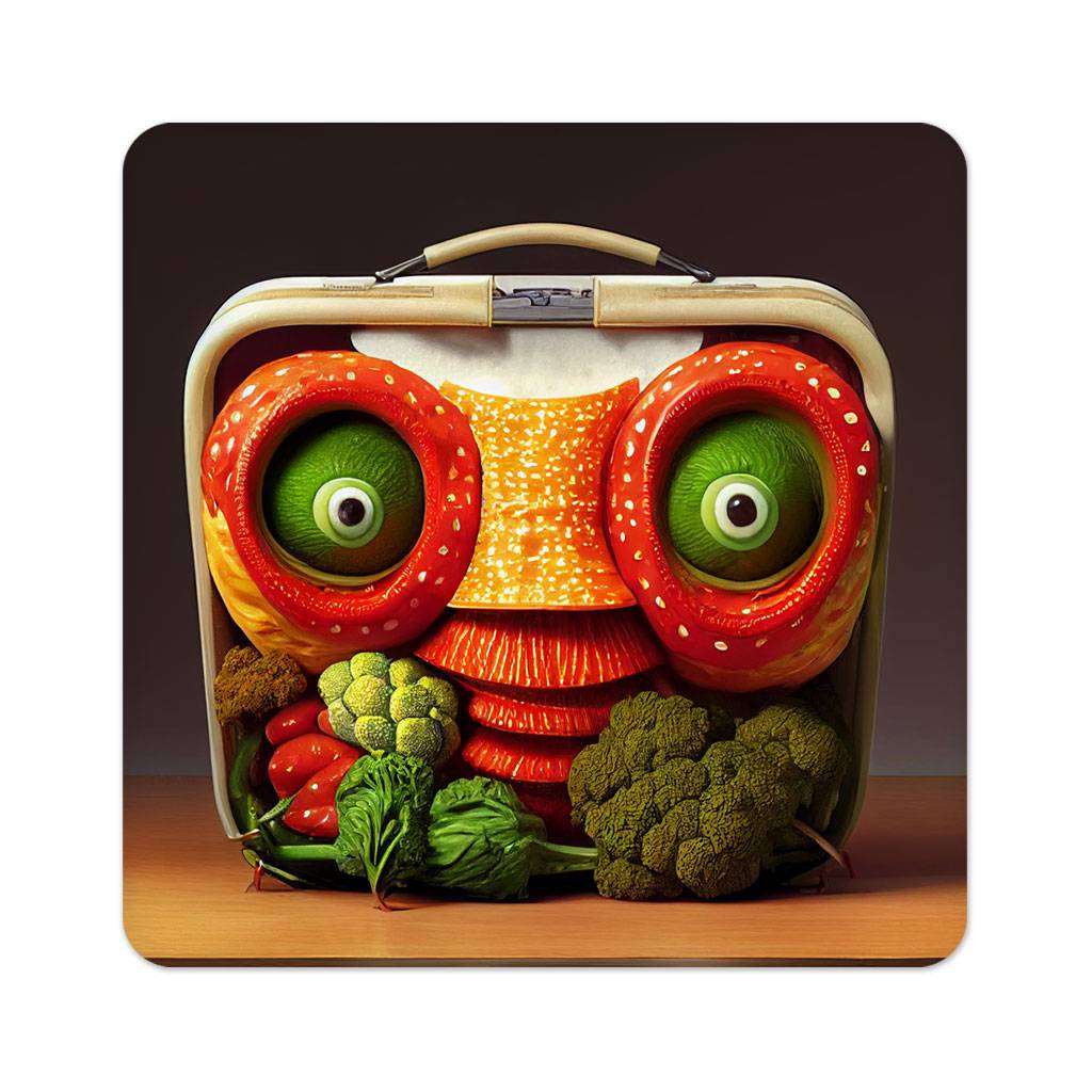 Vegetable Design Square Coasters - Funny Coaster - Themed Coasters for Drinks  