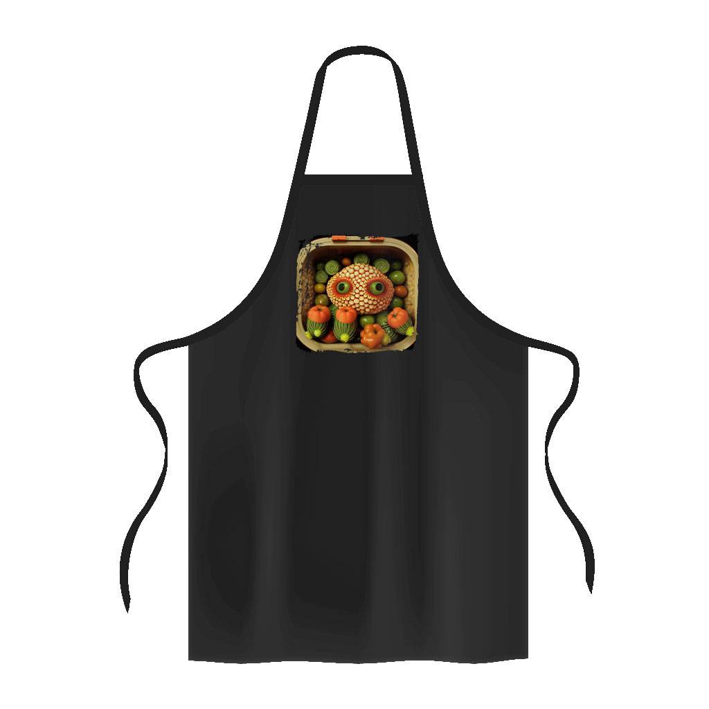 Vegetable Print Apron - Funny Graphic Cooking Apron - Cute Apron for Men for Women Color : Black|White 