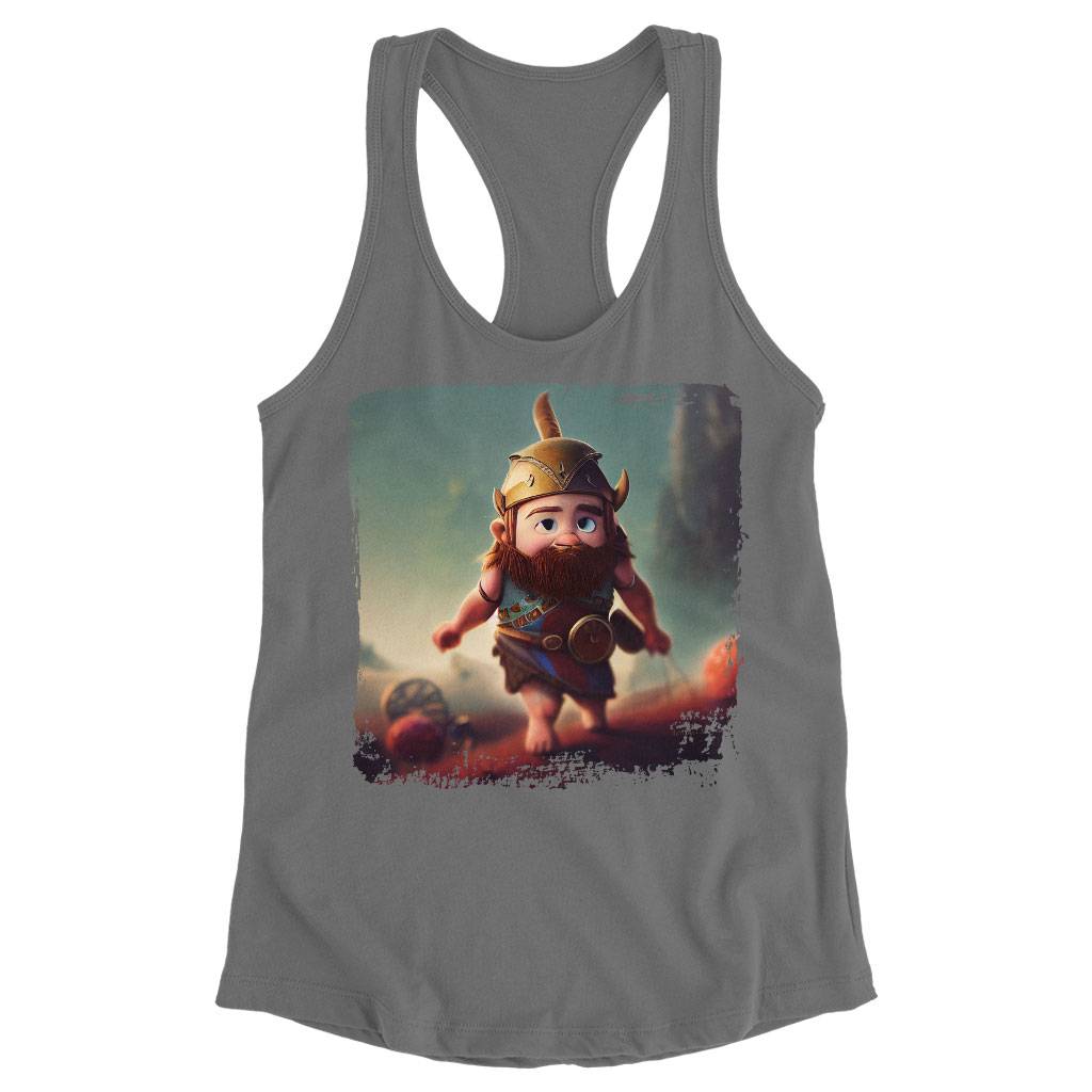 Cartoon Viking Clipart Racerback Tank - Cute Tank - Cool Workout Tank Color : Black|Gray|White 