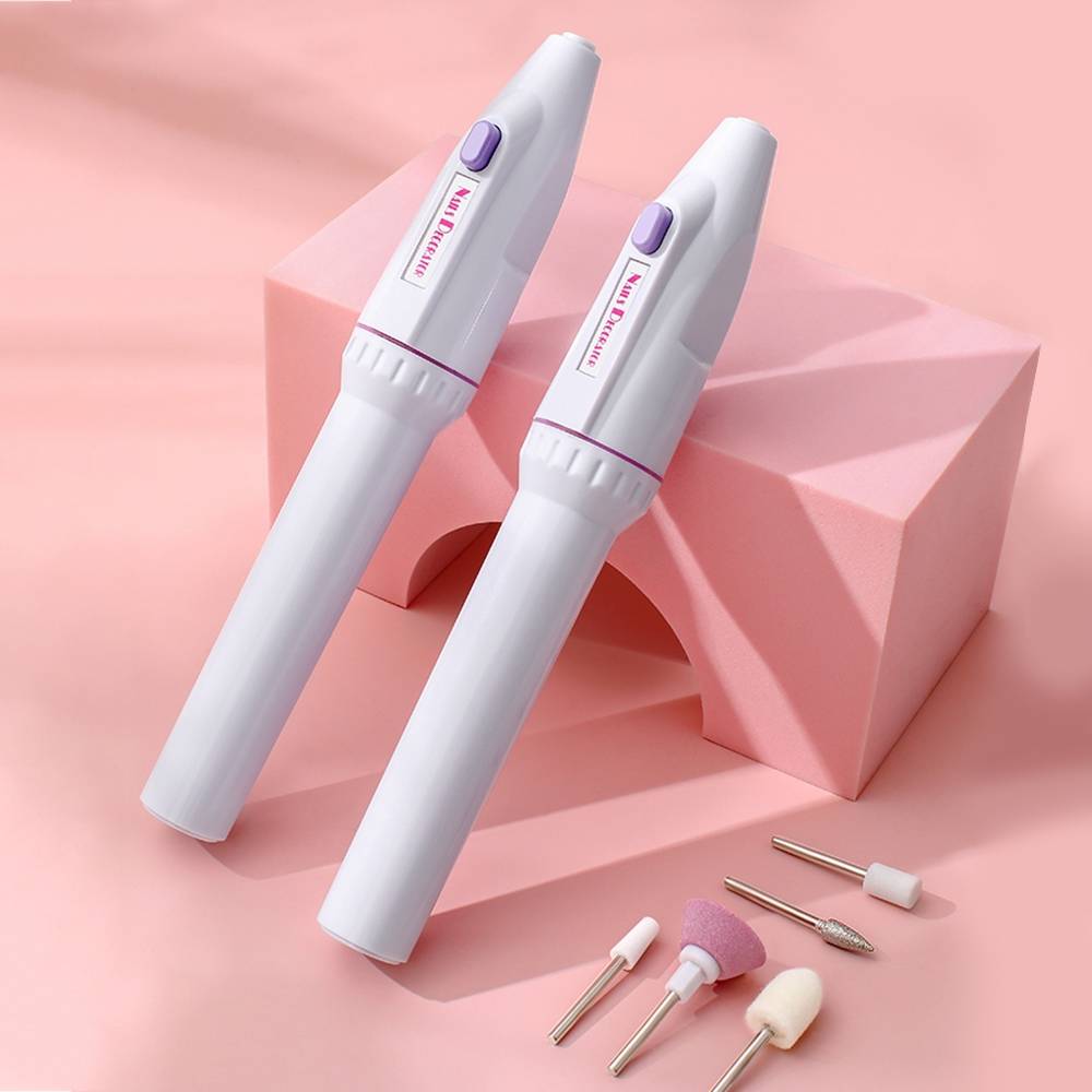 Professional 5-in-1 Electric Nail Drill Machine for Manicure and Pedicure Color : White 