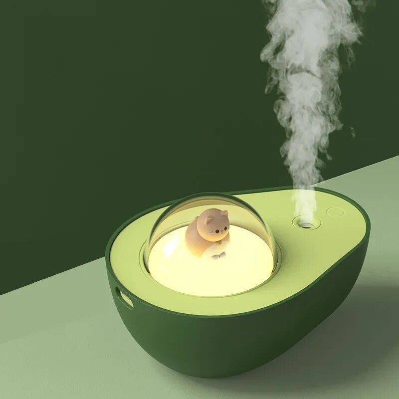 Adorable Avocado Mini Humidifier & Night Light Color: Green 