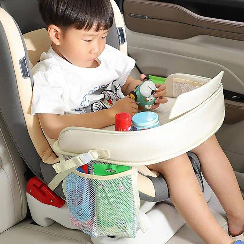 Kids Car Seat Tray Color Name : Bear Square|Bear Round|Bunny Round|Rabbit Square 