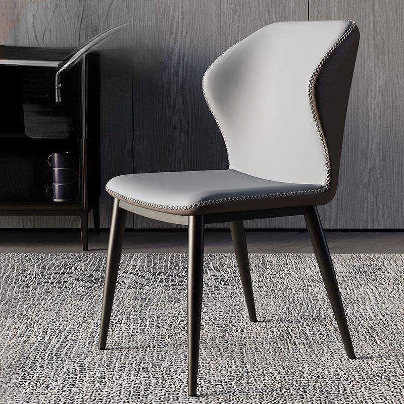 Modern Nordic Leather Dining Chair with Handrails Style: Style 2 